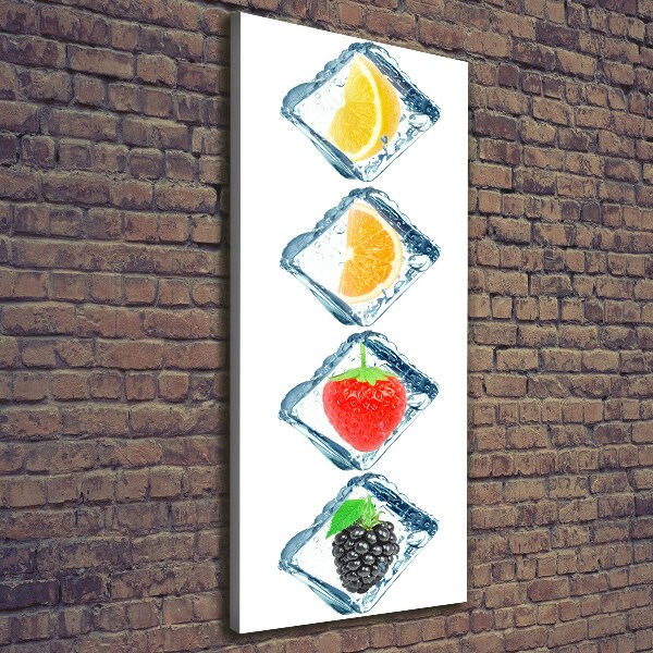 Canvas wall art Fruit and ice