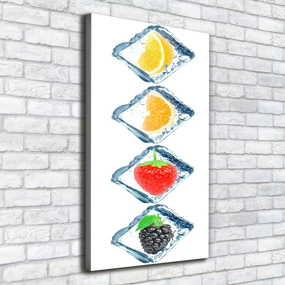 Canvas wall art Fruit and ice