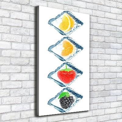 Canvas wall art Fruit and ice