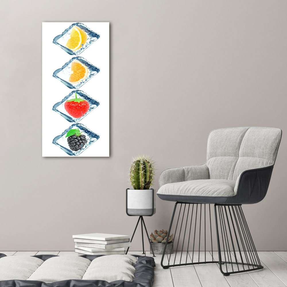 Canvas wall art Fruit and ice