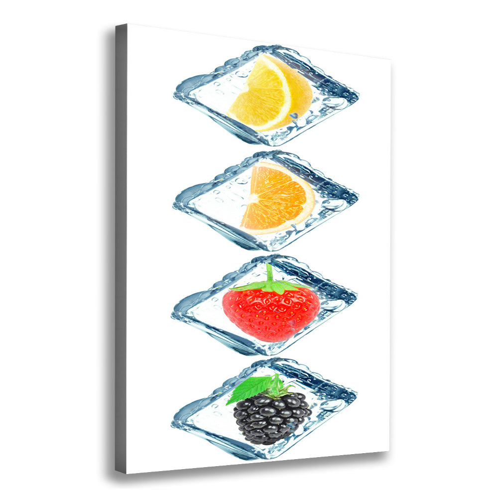 Canvas wall art Fruit and ice