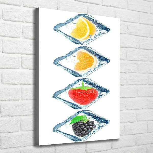 Canvas wall art Fruit and ice