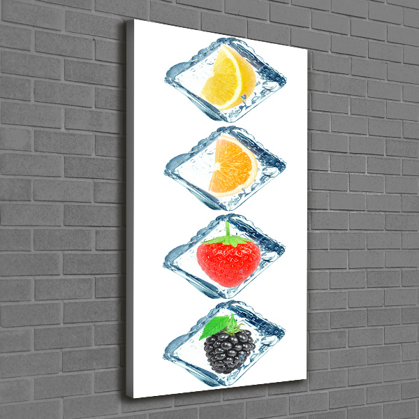 Canvas wall art Fruit and ice