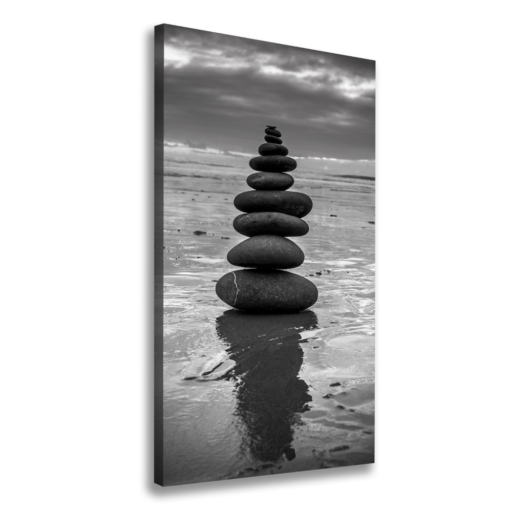 Canvas wall art Stones on the beach