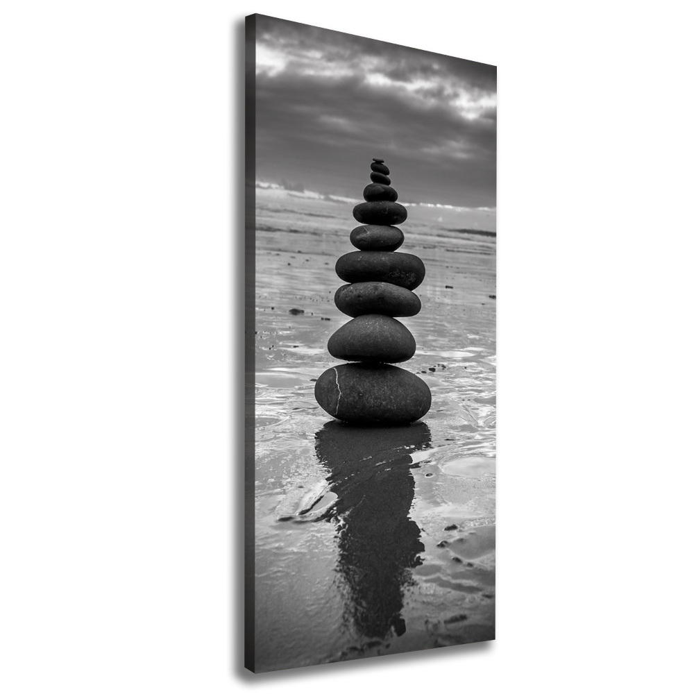 Canvas wall art Stones on the beach