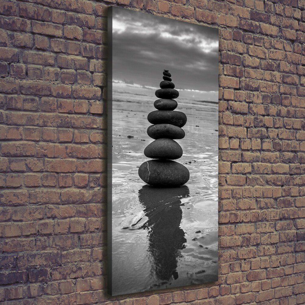 Canvas wall art Stones on the beach