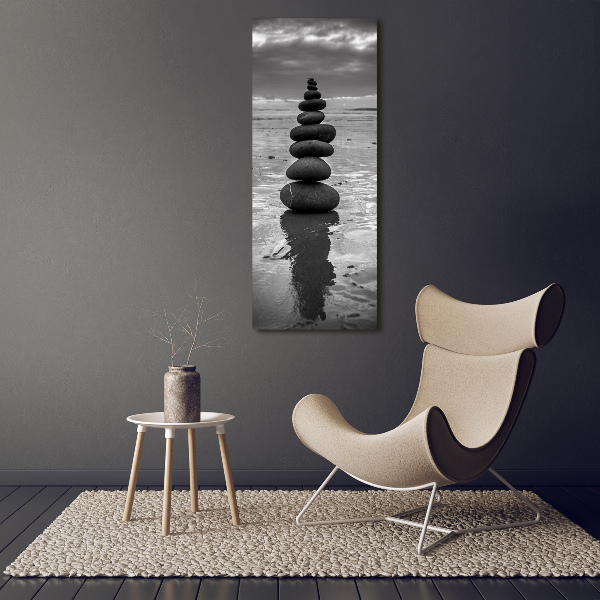 Canvas wall art Stones on the beach