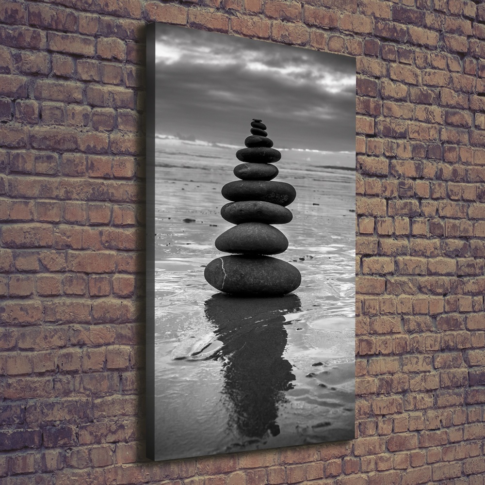 Canvas wall art Stones on the beach