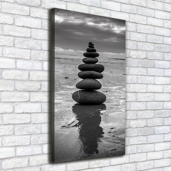 Canvas wall art Stones on the beach