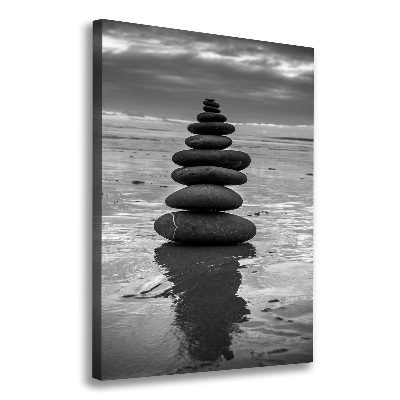 Canvas wall art Stones on the beach