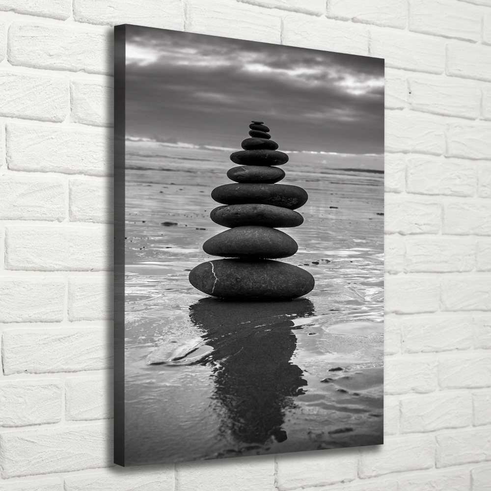 Canvas wall art Stones on the beach