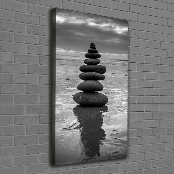 Canvas wall art Stones on the beach