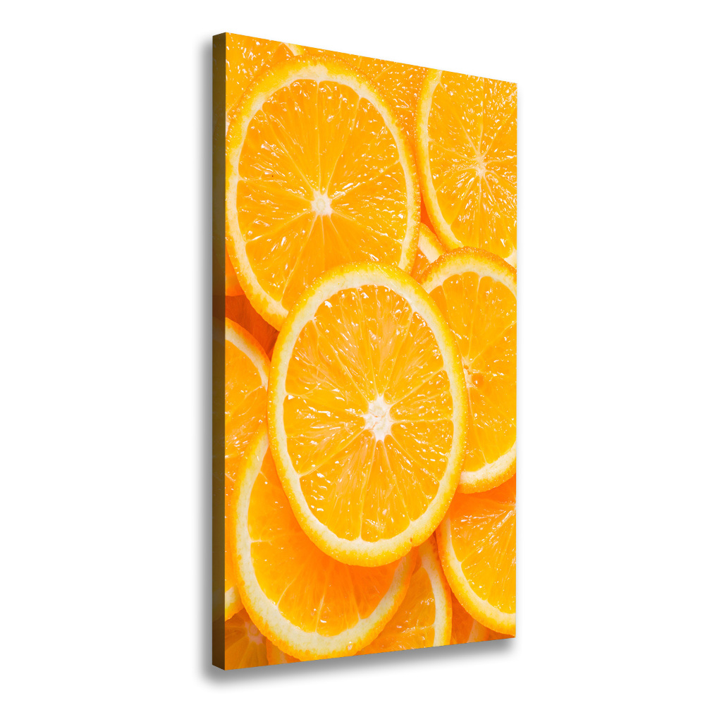 Large canvas wall art Slices of orange