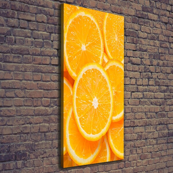 Large canvas wall art Slices of orange