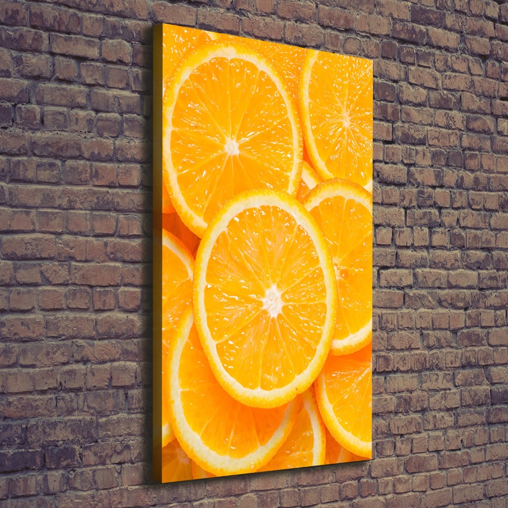 Large canvas wall art Slices of orange