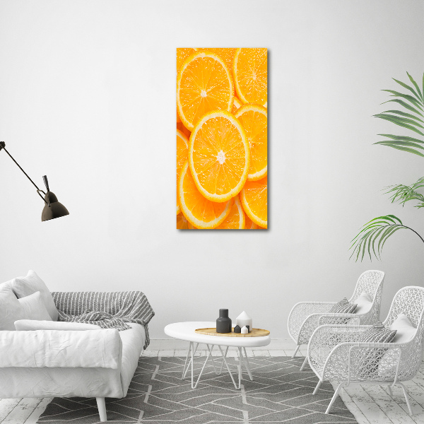 Large canvas wall art Slices of orange