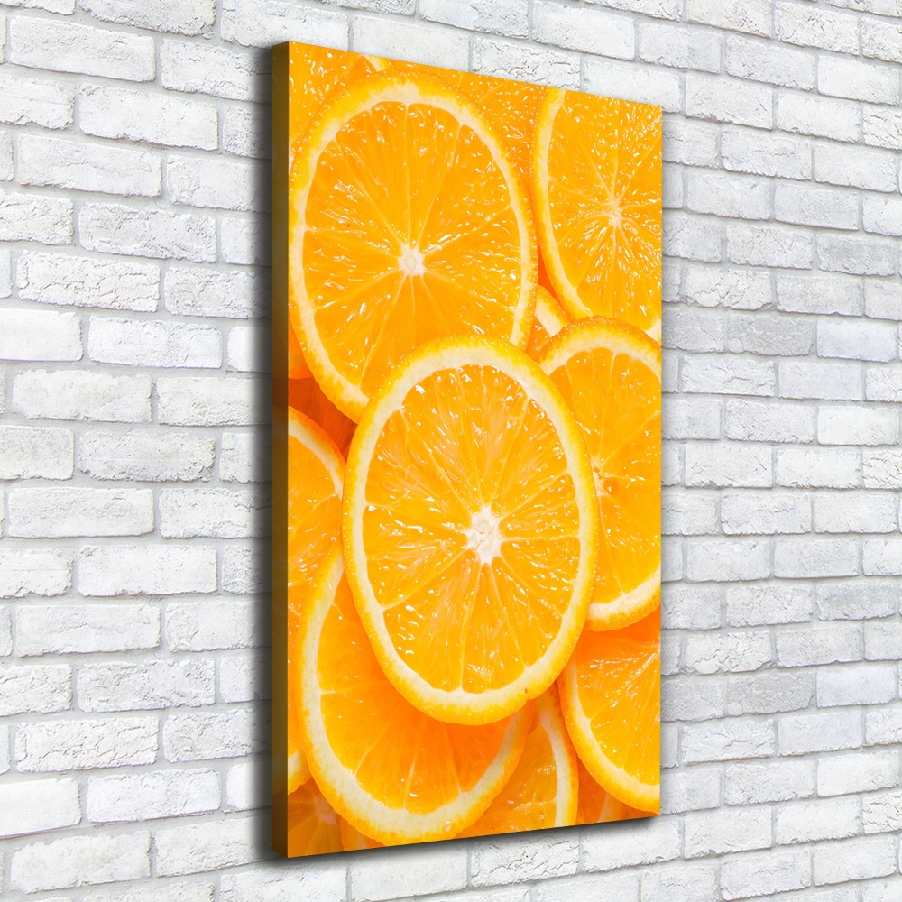 Large canvas wall art Slices of orange