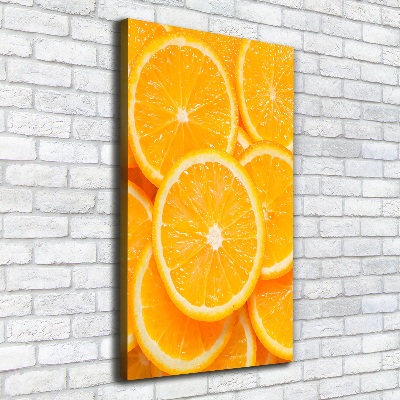 Large canvas wall art Slices of orange