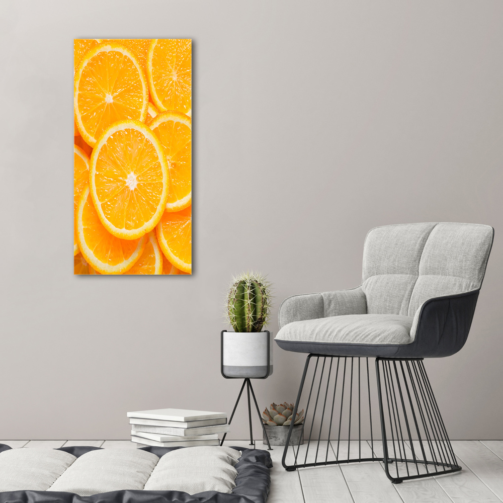 Large canvas wall art Slices of orange