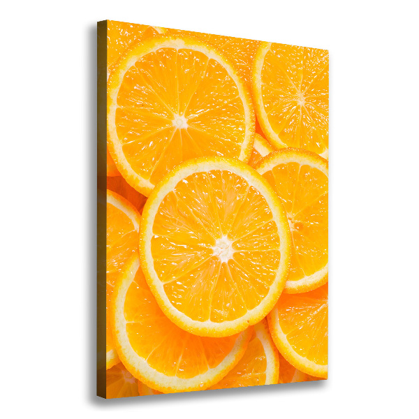 Large canvas wall art Slices of orange