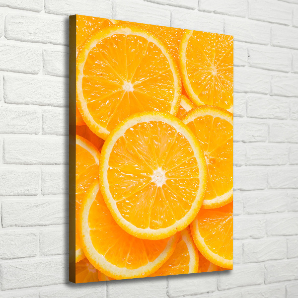 Large canvas wall art Slices of orange