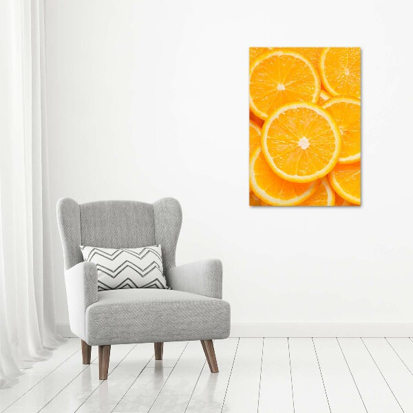 Large canvas wall art Slices of orange