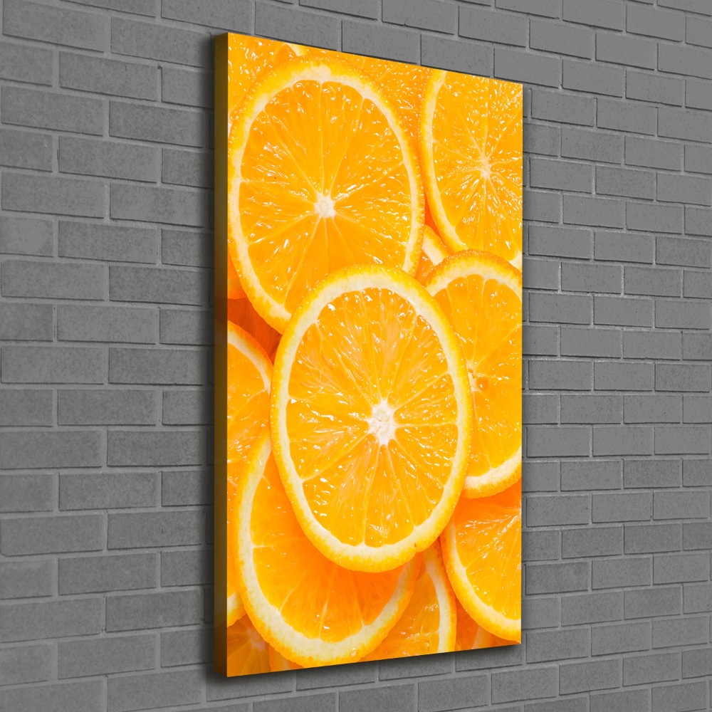 Large canvas wall art Slices of orange