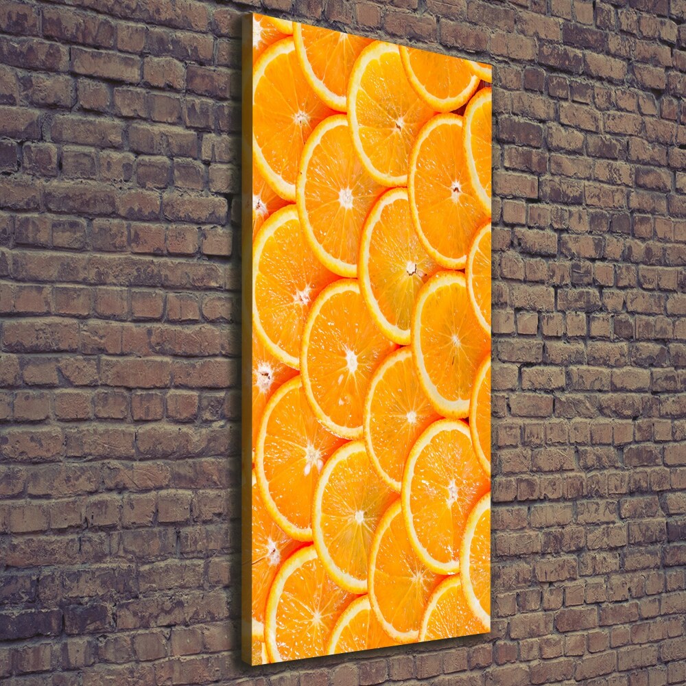 Large canvas wall art Slices of orange