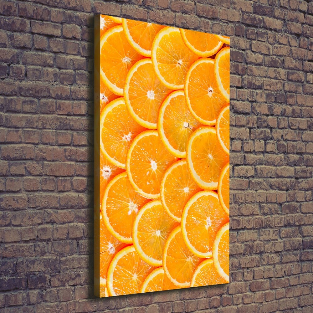 Large canvas wall art Slices of orange