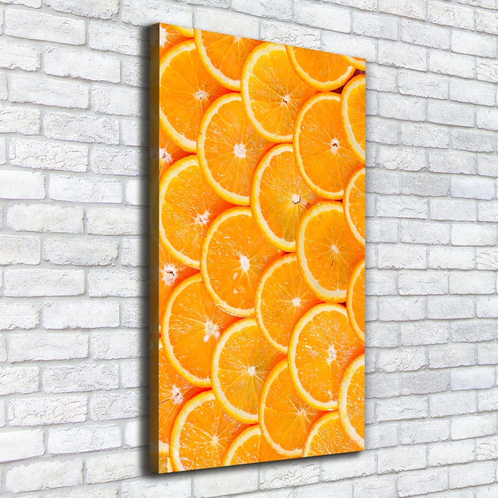 Large canvas wall art Slices of orange