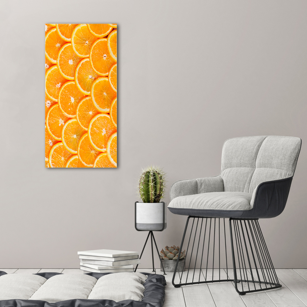 Large canvas wall art Slices of orange