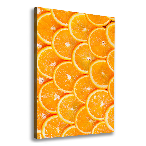 Large canvas wall art Slices of orange