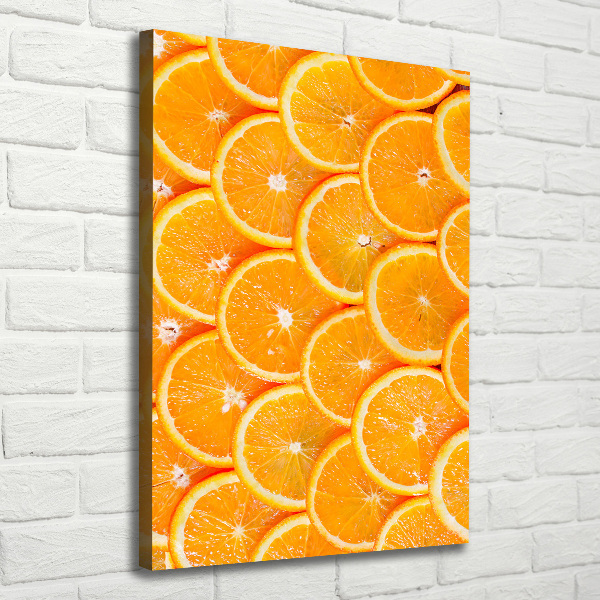 Large canvas wall art Slices of orange