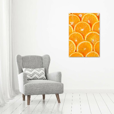 Large canvas wall art Slices of orange