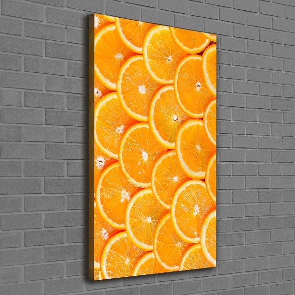 Large canvas wall art Slices of orange