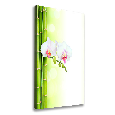 Wall art canvas large Orchid and bamboo