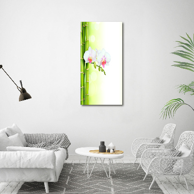 Wall art canvas large Orchid and bamboo