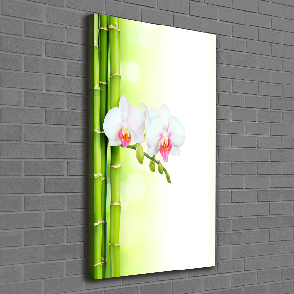 Wall art canvas large Orchid and bamboo