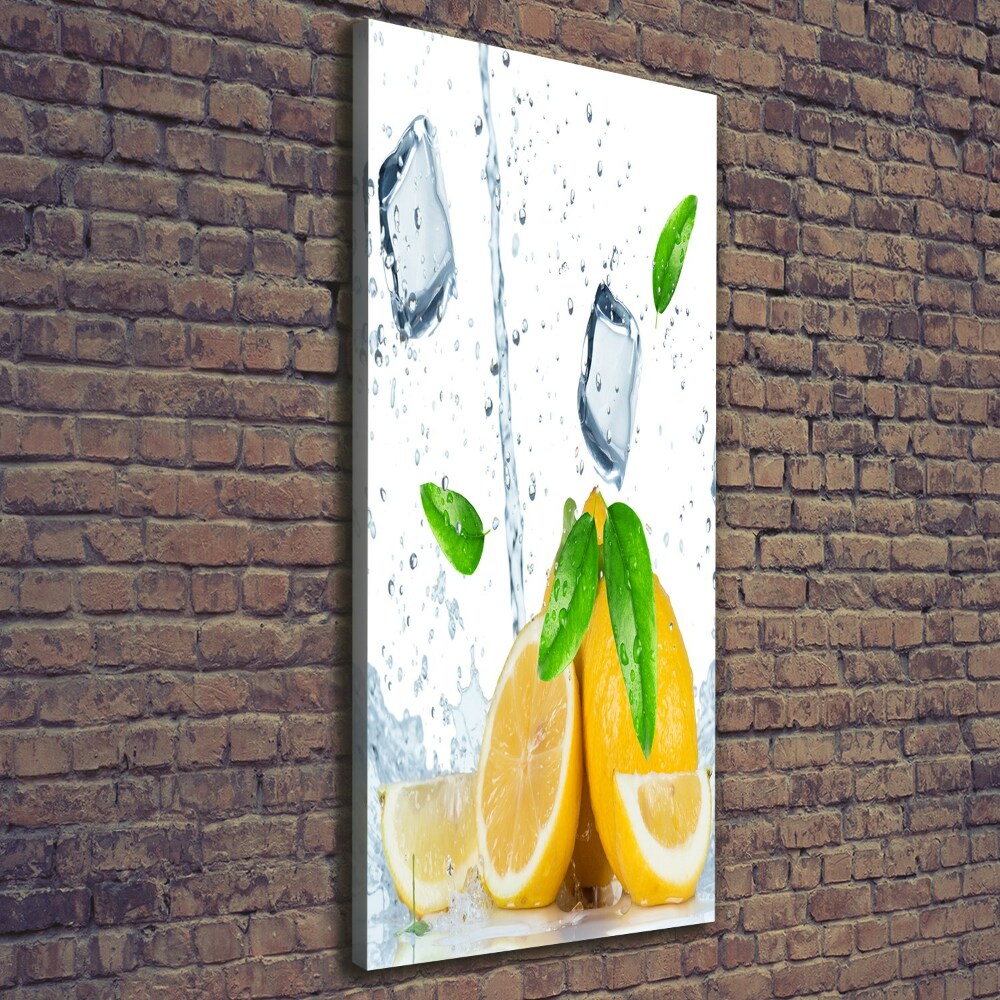 Large canvas wall art Lemon and ice