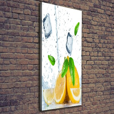 Large canvas wall art Lemon and ice