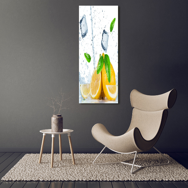 Large canvas wall art Lemon and ice