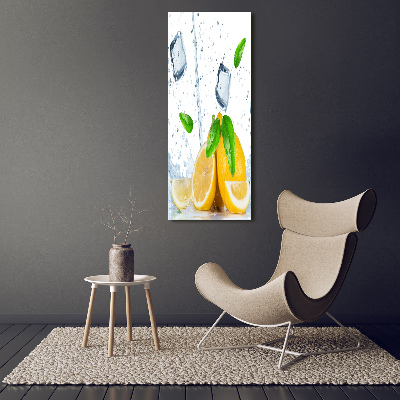 Large canvas wall art Lemon and ice