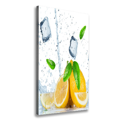 Large canvas wall art Lemon and ice