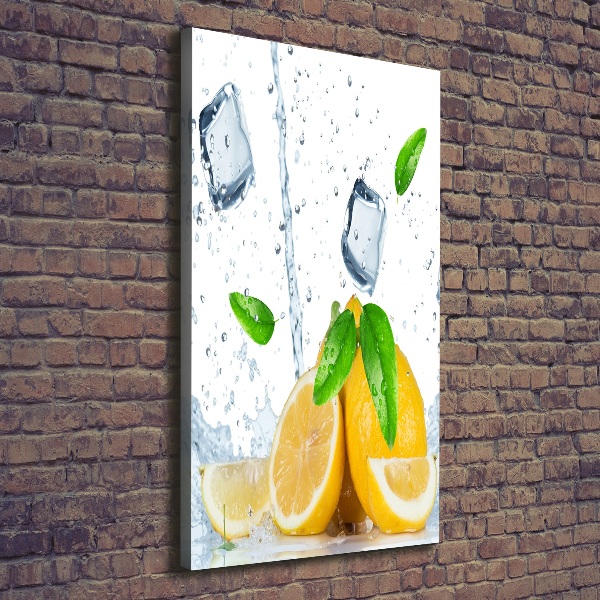 Large canvas wall art Lemon and ice