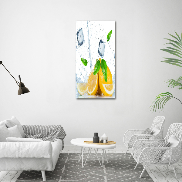 Large canvas wall art Lemon and ice