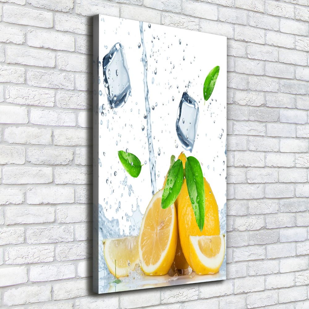 Large canvas wall art Lemon and ice