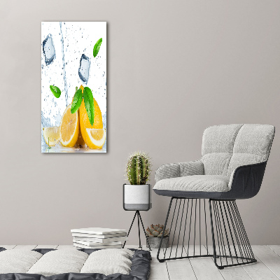 Large canvas wall art Lemon and ice