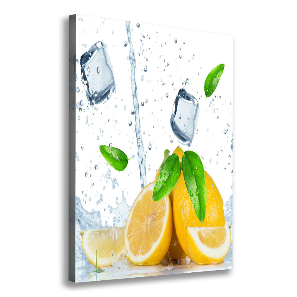 Large canvas wall art Lemon and ice