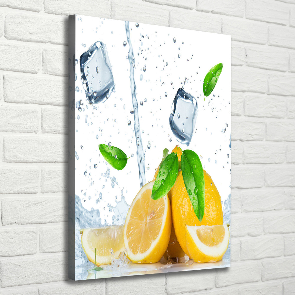 Large canvas wall art Lemon and ice