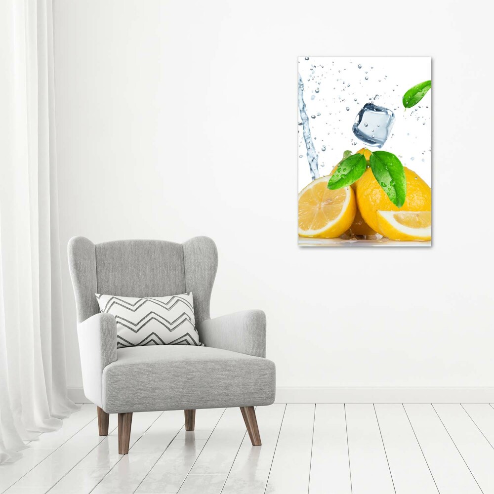 Large canvas wall art Lemon and ice